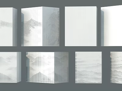 Modern White Decorative Fence Designs With Various Patterns And Textures For Outdoor Spaces 3d model