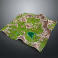 Breathtaking Mountain Landscape With Lush Greenery Blue Lakes And Rolling Terrain