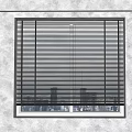 Black Horizontal Window Blinds With Modern Design For Home Interior Decoration 3d model