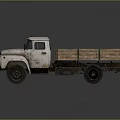 Old Vintage Rusty Truck With Open Wooden Bed And Weathered Exterior Design
