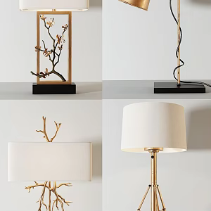 Post-modern special-shaped table lamp metal table lamp 3d model