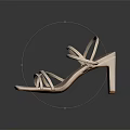 Elegant Classic Strappy Sandals with Block Heel and Neutral Tone Minimalist Design