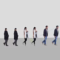 Modern Minimalist Figure Multiplayer Beauty Fuzzy Figure 3d model