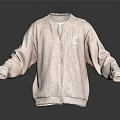 Light Pink Zip Up Jacket With Long Sleeves And Simple Design For Casual Wear
