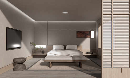 Quiet Rooms Resort Hotel Rooms 3d model