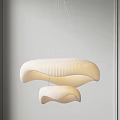 Modern Ribbed Pendant Light Double Curved Shade Design For Minimalist Interior Space