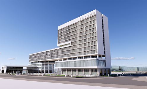 modern office building 3d model