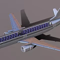 Passenger Airplane Exterior Design With Interior Seating Wings Engines And Fuselage
