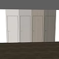 Modern Swing Doors With Various Colors Wooden Finishes And Metal Handles