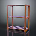 Practical Wooden Multi Tier Open Shelf Storage Organizer For Daily Household Items