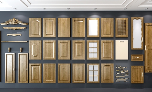 European-style simple cabinet door 3d model