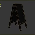 Stylish Standing Hanging Blackboard with Wooden Frame and Orange Trim Edges