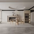 Modern table combination 3d model