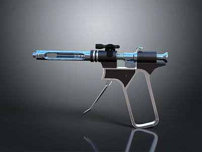 Handheld Household Spray Gun With Metal Construction And Black Handle Design 3d model