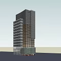 Modern Tall Office Building With Glass Facade And Modern Architectural Design