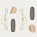 Modern Contemporary Brass Wall Lamps With Curved Shapes And LED Lighting Design