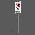 Public Facility Outdoor No Parking Sign For Urban Roadside Traffic Control