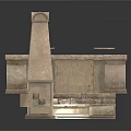 Traditional Ancient Stone Architectural Structure With Detailed Steps And Platform Design 3d model