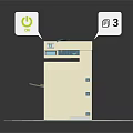 Multifunctional Electronic Printer With Power Button And Number 3 Display On Circular Mat