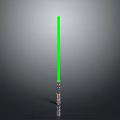 Futuristic Green Lightsaber Weapon With Glowing Blade And Metallic Hilt Design