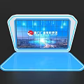 Event Display Wall With LED Screen Showing Xiamen Gaoqi International Airport City View