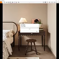 Classic Wooden Desk With Table Lamp Vintage Radio Stack of Books and Wooden Stool Near Bedroom Wall