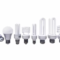Assorted Light Bulbs With Different Shapes Sizes And Designs For Home Use 3d model
