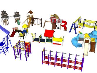 Modern Amusement Equipment Children's Amusement Park Activities Amusement Equipment 3d model