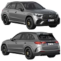 Mercedes-Benz AMG Gray SUV With Black Wheels Yellow Brake Calipers And Sporty Design