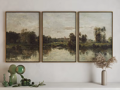 Modern Landscape Painting Landscape Art Hanging Painting 3d model