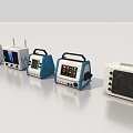 defibrillator electrocardiogram autoclaving ultrasonic monitoring instrument X-ray scanning medical equipment 3d model