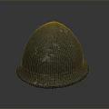 Vintage Military Helmet Featuring Worn Texture And Dark Color Historical Weapon Accessory