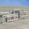 Pipes, valves, pipes, pipes, water pipes 3d model