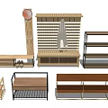 Modern Shoe Cabinet Various Designs With Wooden Shelves Metal Frames And Seating Bench