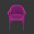 Curved Wooden Frame Chair With Black Leather Seat And Armrests Design