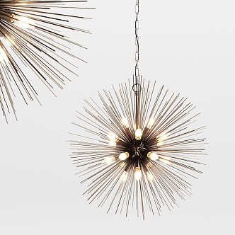 Modern chandelier metal chandelier 3d model