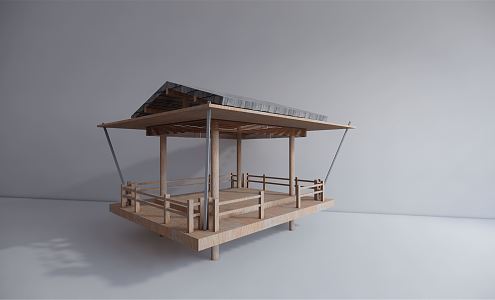 Modern Pavilion Waterfront Rest Pavilion 3d model