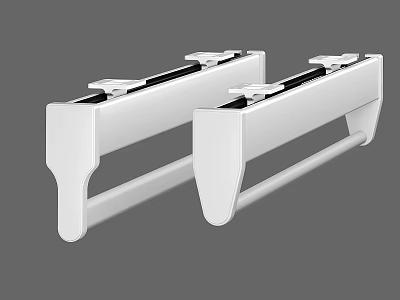 White Modern Hangers For Wardrobe Organization With Sleek Design And Durable Build 3d model