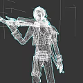 Game Movie Character Holding Musket With Brown Hair And Blue Coat