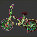 Modern Black Foldable Electric Bike With Compact Frame Integrated Battery Pack And Large Wheels