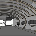 Modern Exhibition Hall Time Tunnel 3d model