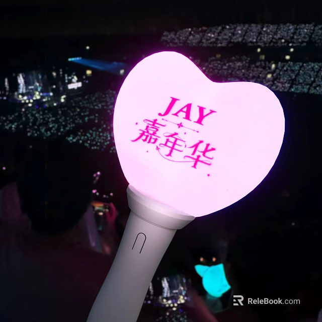 Glowing Heart Shaped Light Stick Perfect For Concert And Daily Use 3d model 