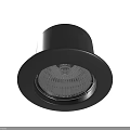 Modern Black Recessed Downlight Spotlight With Transparent Shade And Illuminated Design