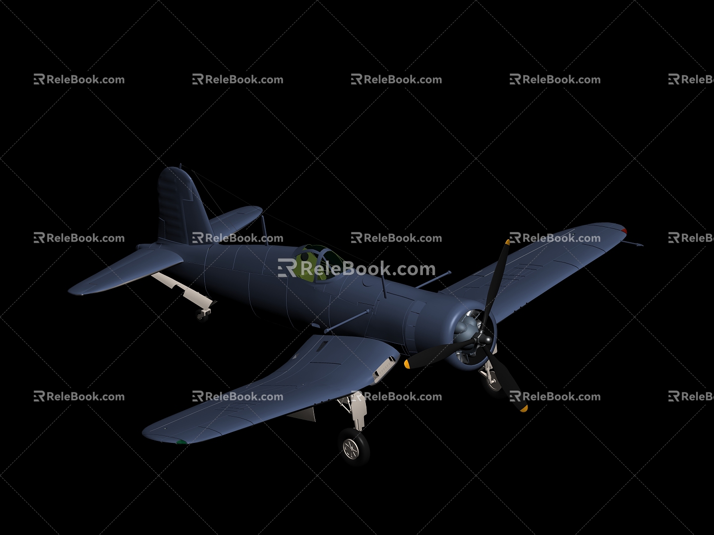 World War II fighter 3d model