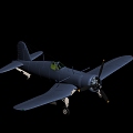 World War II fighter 3d model