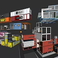 Innovative Container Buildings With Modern Design And Multi Story Commercial Structures 3d model