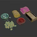 Organic Food Ingredients Beans Grains And Nuts In Woven Bowls Burlap Bags