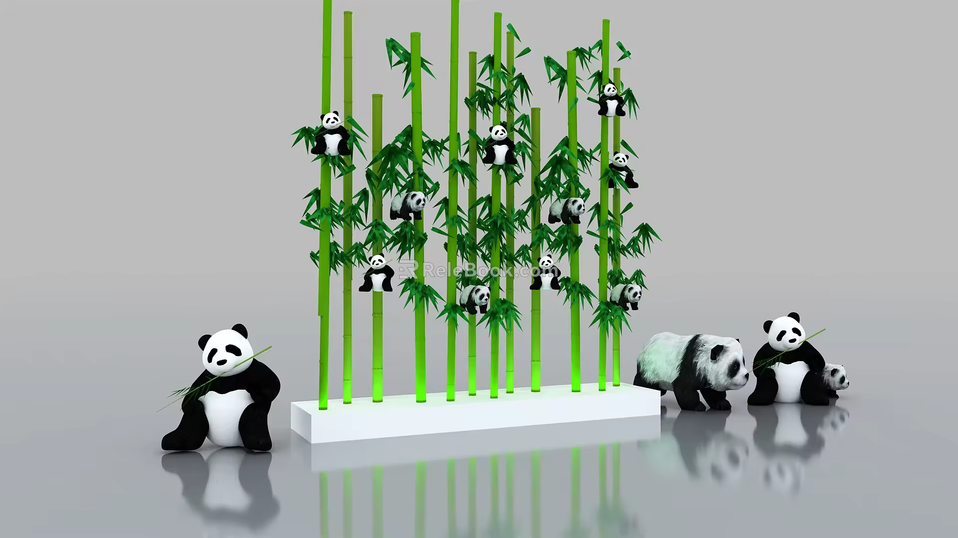 New Chinese Bamboo Panda 3d model
