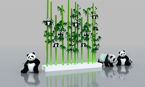 New Chinese Bamboo Panda 3d model