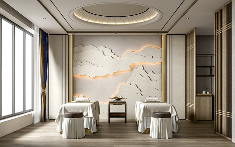 New Chinese SPA Massage Room 3d model